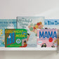 New baby or home book decor ideas. Add beautiful art to your child's room, or create a keepsake of your precious storytime moments with this curated kids bookshelf decor wallart.  Featured books: Everything is Mama by Jimmy Fallon, Goodnight Moon and more. Excellent baby shower gift!