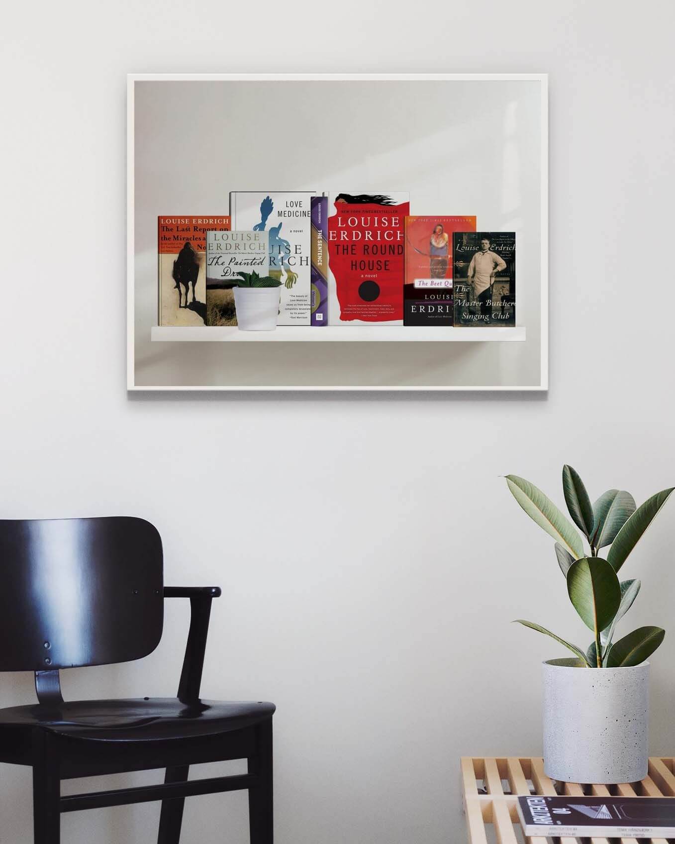 custom bookshelf decor wallart