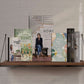 customizable bookish bookshelf decor in farmhouse industrial style featuring Magnolia Joanna Gaines Gift custom bookshelf decor wallart